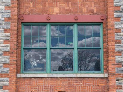 Window with broken glass