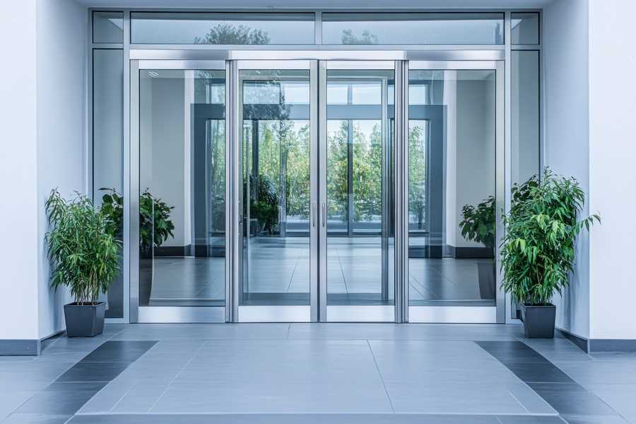 Impact Doors installed in a building