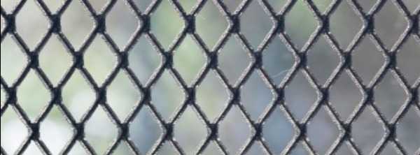 Close up of aluminum fence