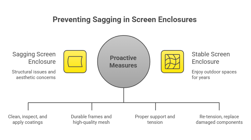 Preventing Sagging in Screen Enclosures