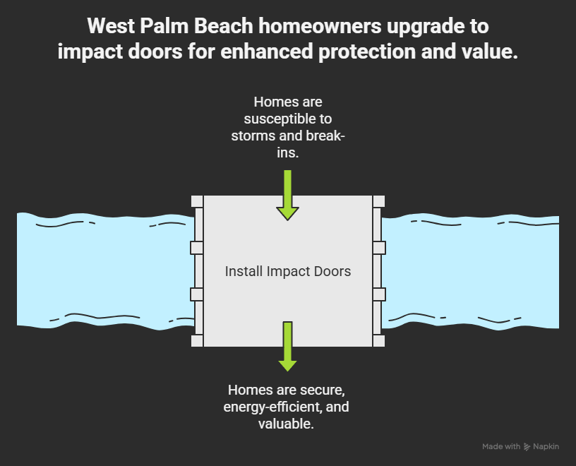 West Palm Beach homeowners upgrade to impact doors for enhanced protection and value.