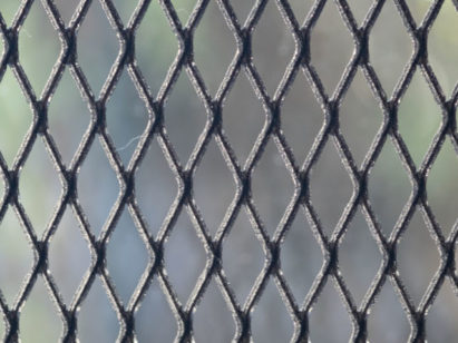 Close up of aluminum fence