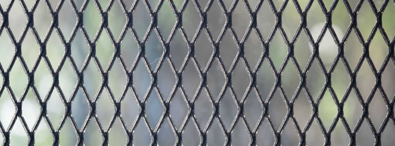 Close up of aluminum fence