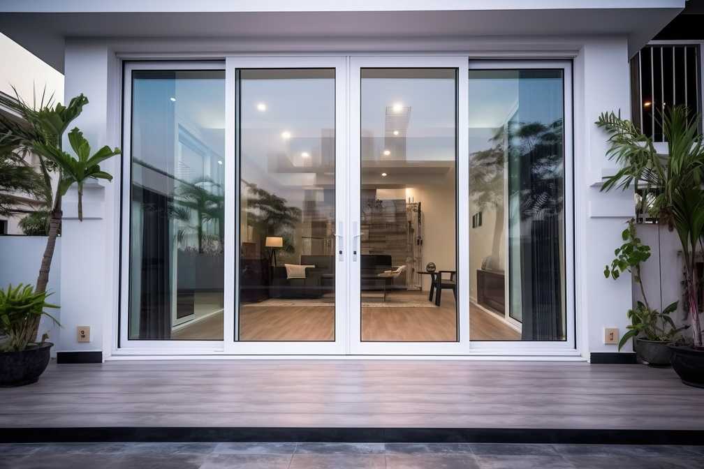 Aesthetic home entrance with large impact doors