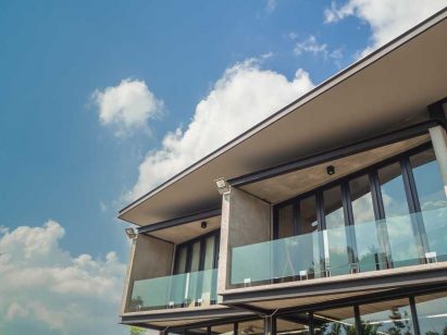 Modern Building with impact windows installed