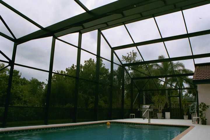 a pool screen enclosure