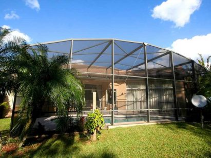 Back Yard with screen enclosure